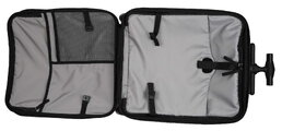 Kufor na kolieskach so sedátkom pre dieťa Carry-On Suitcase With Child Seat Luggage Eazy Sorbet Beaba 2v1 s prídavnými kolieskami pre stabilitu 22 l n