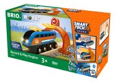 Lokomotíva elektronická s nahrávaním zvukov Smart Tech Sound Record & Play Engine BRIO so svetlom a interaktívny tunel s pripojením na aplikáciu od 3 