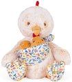Plyšový otec kohout s kuřátky Linoo Chicken Dad Plush Paul Kaloo krékrémový 35 cm z jemného plyše v dárkové krabičce od 0 měsíců