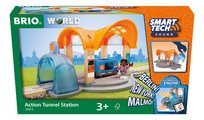 Vlaková stanica s interaktívnym tunelom Smart Tech Sound Station BRIO s osobným vozňom a figúrkou od 3 rokov BRIO9734