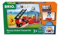 Požiarna služba s interaktívnym tunelom Rescue Action Tunnel Kit Smart Tech Sound BRIO s hasičským vozňom od 3 rokov BRIO9765