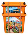 Drevená vláčikodráha a elektronický vláčik World Train Action Tunnel Deluxe Set BRIO so zvukom a svetlom a interaktívne tunely s pripojením na aplikác