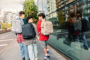 Školský batoh Backpack College Grey Melange Jeune Premier ergonomický luxusné prevedenie 45*25 cm