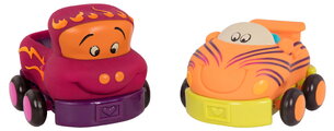 Autíčka na zotrvačník Wheeee-ls! B-Toys z mäkkého plastu 4 kusy od 12 mes BTBX1995Z