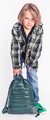 Školský vak na telocvik a prezuvky City Bag Puffer Green Jeune Premier ergonomický luxusné prevedenie 40*36 cm
