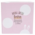 Plyšový zajačik Lapin Bonbon Doudou et Compagnie ružový 30 cm v darčekovom balení od 0 mes