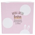 Plyšový zajačik Lapin Bonbon Doudou et Compagnie ružový 30 cm v darčekovom balení od 0 mes