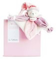Plyšový medvedík na maznanie Collector Doudou et Compagnie ružový 24 cm v darčekovom balení od 0 mes
