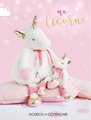 Plyšový jednorožec Unicorn Lucie la Licorne Doudou et Compagnie zlato-ružový 22 cm v darčekovom balení od 0 mes
