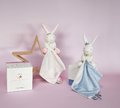 Plyšový zajačik na maznanie Bunny Star Perlidoudou Doudou et Compagnie ružový 10 cm v darčekovom balení od 0 mes