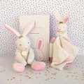 Plyšový zajačik Bunny Star Perlidoudou Doudou et Compagnie ružový 25 cm v darčekovom balení od 0 mes