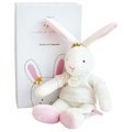 Plyšový zajačik Bunny Star Perlidoudou Doudou et Compagnie ružový 25 cm v darčekovom balení od 0 mes