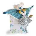 Plyšová koala na maznanie Yoca le Koala Doudou et Compagnie modrá 25 cm od 0 mes