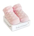 Ponožky pre bábätko Birth Socks Doudou et Compagnie ružové s jemným vzorom od 0-6 mes
