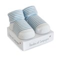 Ponožky pre bábätko Birth Socks Doudou et Compagnie modré s jemným vzorom od 0-6 mes