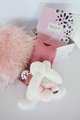 Plyšový zajačik Happy Blush Doudou et Compagnie biely 25 cm v darčekovom balení od 0 mes