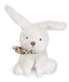 Plyšový zajačik Bunnies Scrunchie Doudou et Compagnie biely 12 cm rôzne druhy od 0 mes