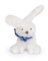 Plyšový zajačik Bunnies Scrunchie Doudou et Compagnie biely 12 cm rôzne druhy od 0 mes