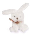 Plyšový zajačik Bunnies Scrunchie Doudou et Compagnie biely 12 cm rôzne druhy od 0 mes