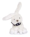 Plyšový zajačik Bunnies Scrunchie Doudou et Compagnie biely 12 cm rôzne druhy od 0 mes