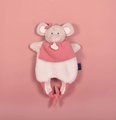 Plyšová myška na bábkové divadlo Doudou Amusette 3v1 Doudou et Compagnie ružová 30 cm od 0 mes