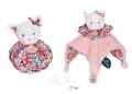 Plyšová mačička na maznanie Doudou Boule 3v1 Doudou et Compagnie ružová 25 cm od 0 mes