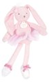 Plyšová bábika zajačik Bunny My Doudou Ballerine Doudou et Compagnie ružová 30 cm v darčekovom balení od 0 mes