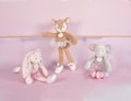 Plyšová bábika zajačik Bunny My Doudou Ballerine Doudou et Compagnie ružová 30 cm v darčekovom balení od 0 mes