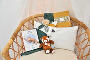 Plüss oroszlán dédelgetéshez Lion Doudou Petal Boh'aime Doudou et Compagnie sárga 27 cm ajándékcsomagolásban 0 hó-tól