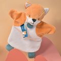 Plyšová líška na bábkové divadlo Fox Hand Puppet Doudou et Compagnie bielo-oranžová 25 cm od 0 mes