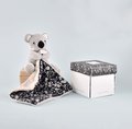 Plyšová koala na maznanie Boh'aime Doudou et Compagnie sivá so vzorom 12 cm v darčekovom balení od 0 mes
