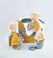 Plüss oroszlán dédelgetéshez Lion Doudou Petal Boh'aime Doudou et Compagnie sárga 27 cm ajándékcsomagolásban 0 hó-tól