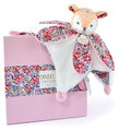 Plüss őzike dédelgetéshez Deer Boh'aime Doudou Petal Doudou et Compagnie rózsaszín 27 cm ajándékcsomagolásban 0 hó-tól