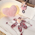 Plüss őzike dédelgetéshez Deer Boh'aime Doudou Petal Doudou et Compagnie rózsaszín 27 cm ajándékcsomagolásban 0 hó-tól