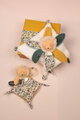 Plüss oroszlán dédelgetéshez Lion Doudou Petal Boh'aime Doudou et Compagnie sárga 27 cm ajándékcsomagolásban 0 hó-tól