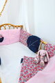Mantinel do postieľky Deer Boh'aime Cot Bumper Doudou et Compagnie ružový 180*130 cm od 0 mes DC4033