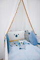 Mantinel do postieľky Yoca le Koala Cot Bumper Doudou et Compagnie modrý 180*130 cm od 0 mes DC4039