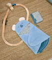 Plyšový obal na zdravotnú dokumentáciu dieťaťa Yoca le Koala Protection of Health Book Doudou et Compagnie modrý 22 cm od 0 mes DC4040