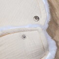 Plyšová zavinovačka pre bábätká Happy Wild Baby Nest Doudou et Compagnie biela 70 cm od 0 mes DC4041