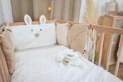 Mantinel do postieľky Happy Wild Cot Bumper Doudou et Compagnie béžový 180*130 cm od 0 mes DC4043
