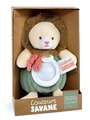 Plyšový lev s nočným svetlom Nightlight Couleurs Savane Doudou et Compagnie zelený 15 cm od 0 mes