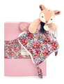 Plyšový jelenček s hrkálkou Rattle Deer Boh'aime Doudou et Compagnie v darčekovom balení ružový 22 cm od 0 mes DC4221