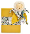 Plüss oroszlán cumitartó csipesszel Lion Dummy Holder Boh'aime Doudou et Compagnie ajándékcsomagolásban sárga 20 cm 0 hó-tól