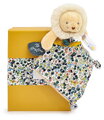 Plüss oroszlán dédelgetéshez csörgővel Lion Rattle Boh'aime Doudou et Compagnie ajándékcsomagolásban sárga 22 cm 0 hó-tól