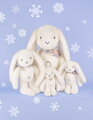Plyšový zajačik Fleurette the Bunny White Doudou et Compagnie biely 25 cm od 0 mes