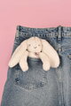Plyšový zajačik prívesok na kľúče Bunny Keyring Doudou et Compagnie viac farieb 18 cm od 24 mes DC4295