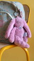 Plyšový zajačik prívesok na kľúče Bunny Keyring Doudou et Compagnie viac farieb 18 cm od 24 mes DC4295