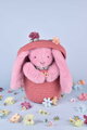 Plyšový zajačik Fleurette the Bunny Grenadine Doudou et Compagnie ružový 25 cm od 0 mes