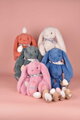 Plyšový zajko Fleurette the Bunny Terracotta Doudou et Compagnie oranžový 35 cm od 0 mes
