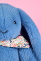 Plyšový zajko Fleurette the Bunny Blue Doudou et Compagnie modrý 35 cm od 0 mes